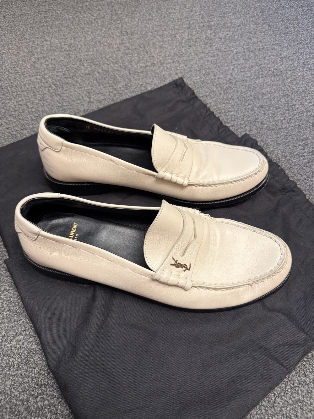 Saint Laurent Le Loafer in Pearl